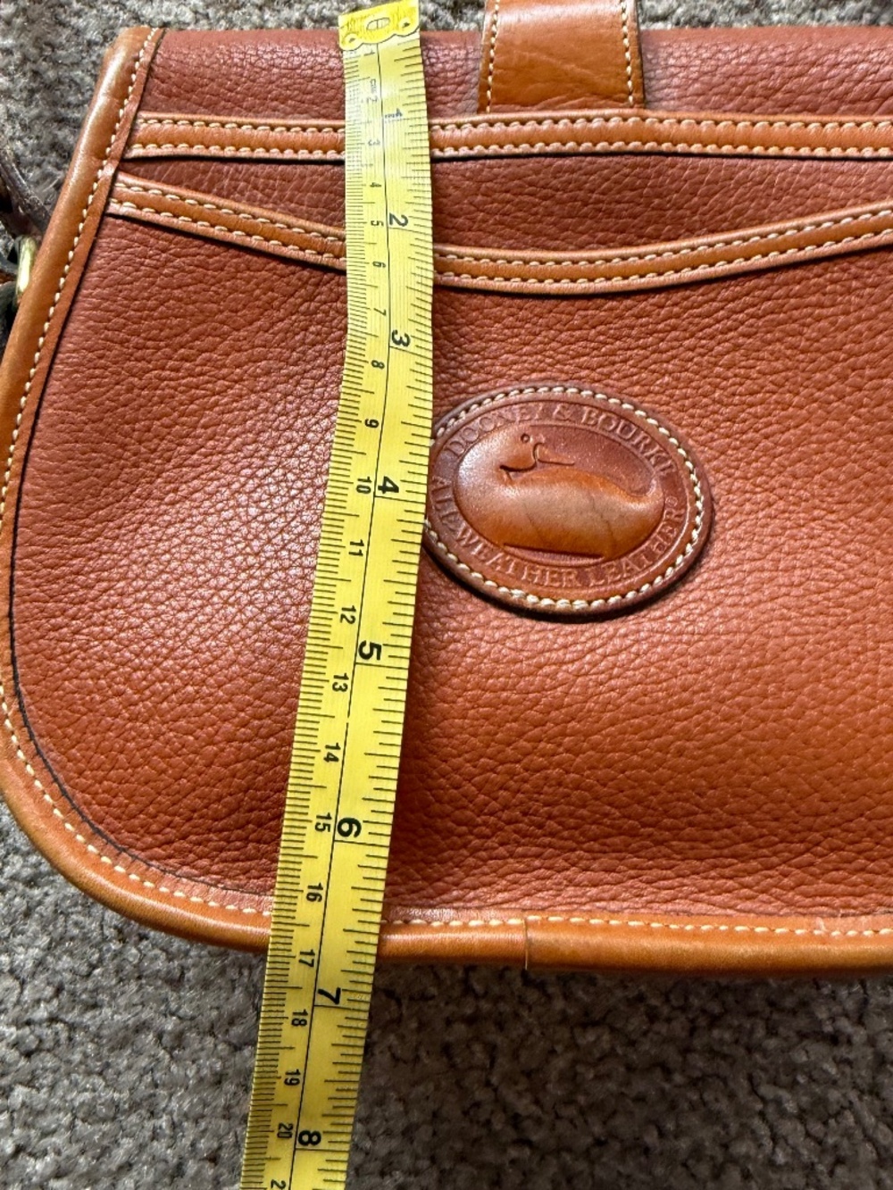 Rare Vintage Dooney & Bourke Tan Equestrian Tack Crossbody Saddle Bag - Picture 11 of 12